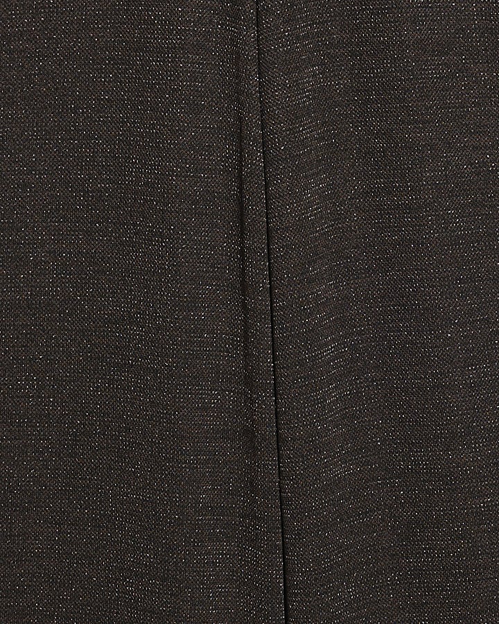 Brown Glitter Wide Leg Trousers