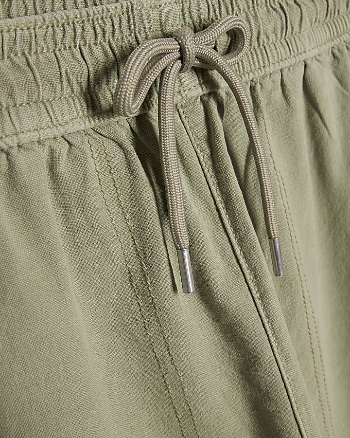 Green Denim Elasticated Joggers