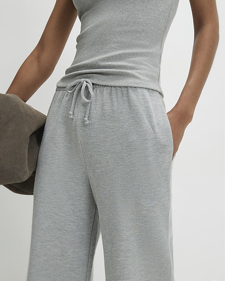 Grey Wide Leg Joggers