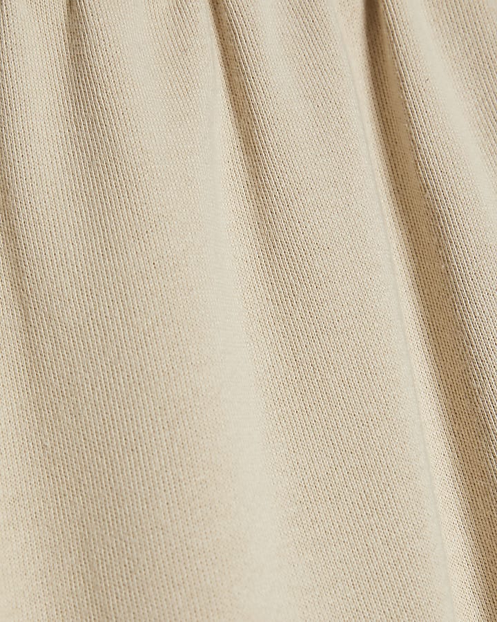 Beige Wide Leg Joggers