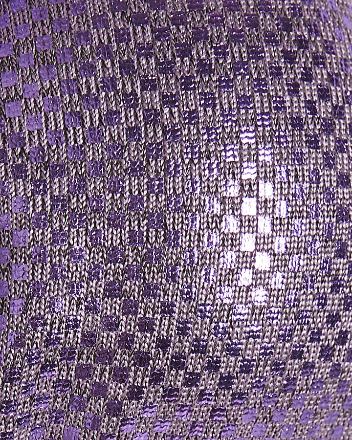 Purple Triangle Charm Butterfly Bikini Top