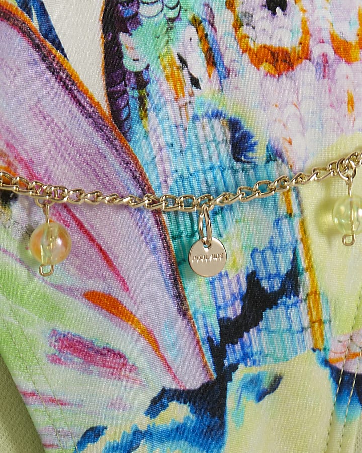 Purple Chain Butterfly Bikini Bottoms