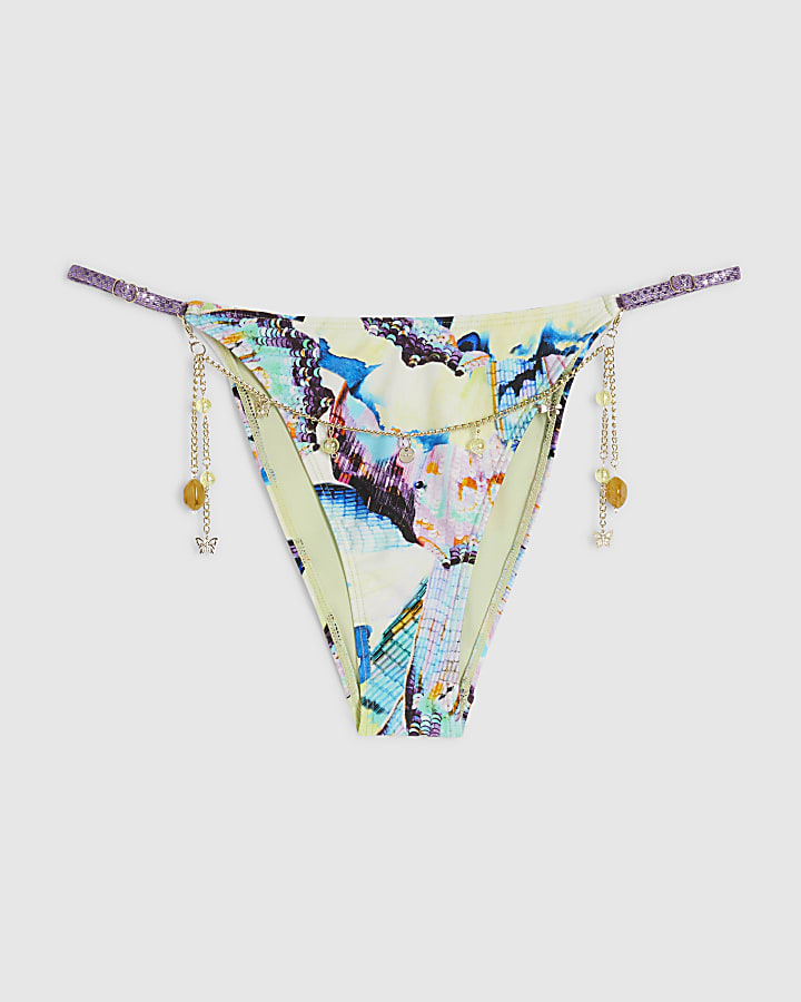 Purple Chain Butterfly Bikini Bottoms
