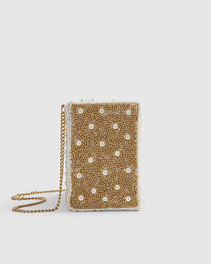 Cream Beaded Cucumber Sandwich Bag
