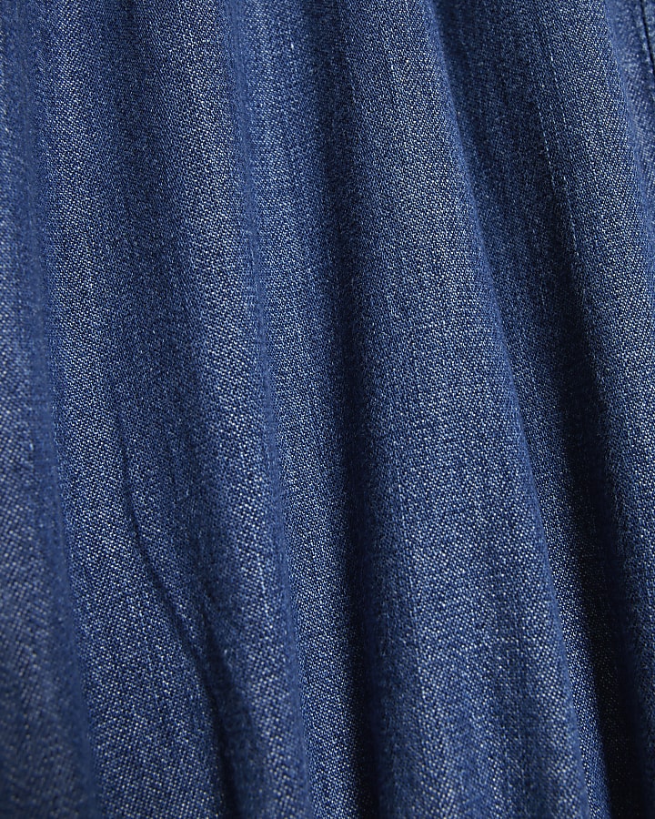 Blue Denim Pull On Joggers