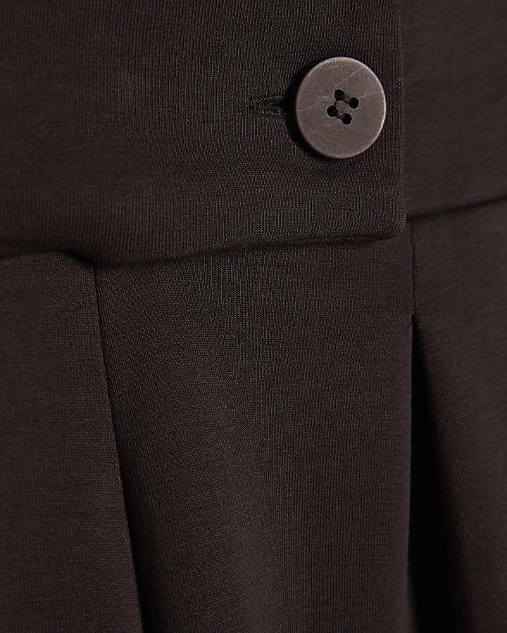 Brown Tailored Wide Leg Trousers