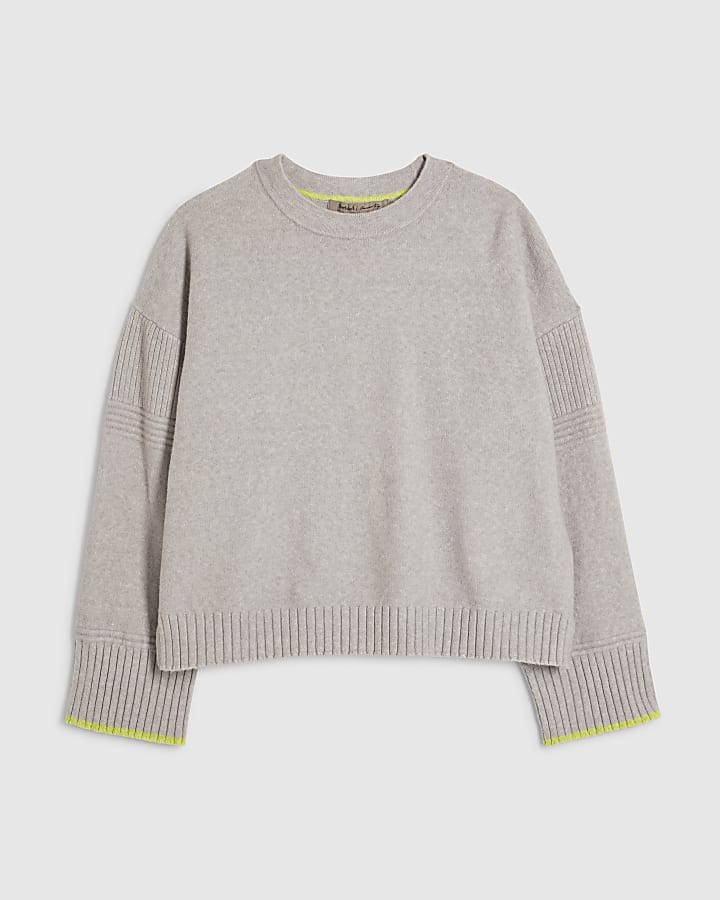 Grey Tipped Detail Jumper
