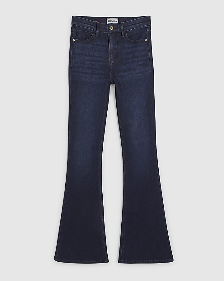 Blue High Waisted Sculpt Flare Jeans