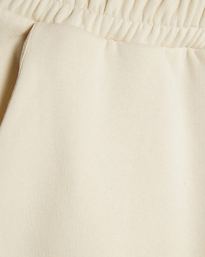 Cream Wide Leg Joggers