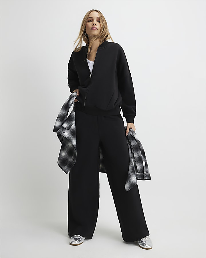 Black Wide Leg Joggers