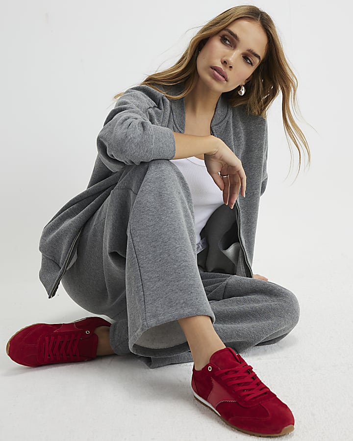 Grey Wide Leg Joggers