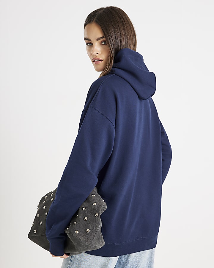 Blue Plain Hoodie