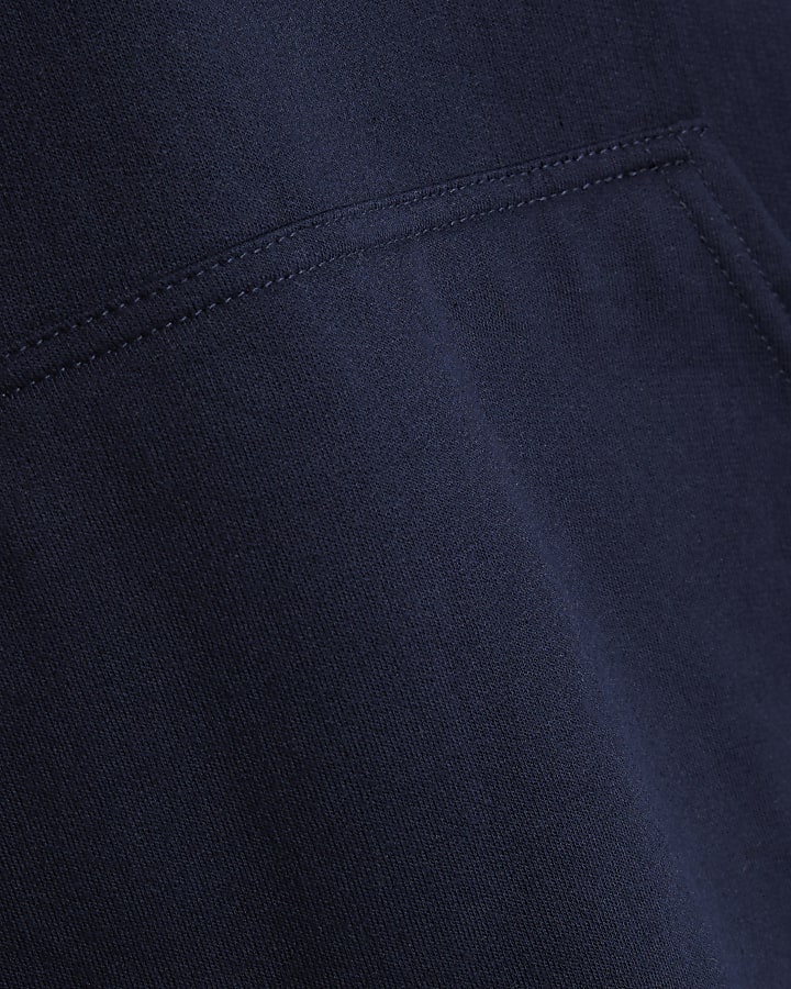 Blue Plain Hoodie