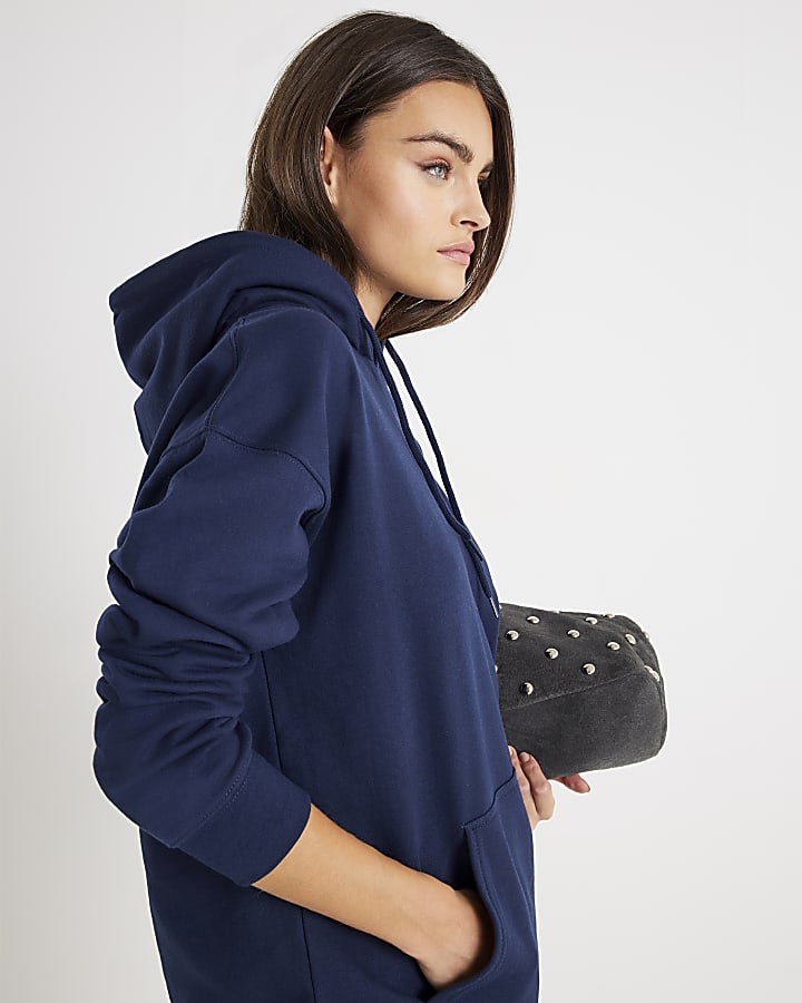 Blue Plain Hoodie