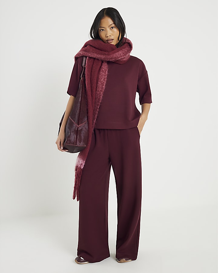 Petite Red Premium Short Sleeve Boxy T-Shirt