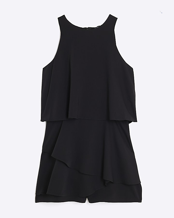 Black Frill Layered Playsuit