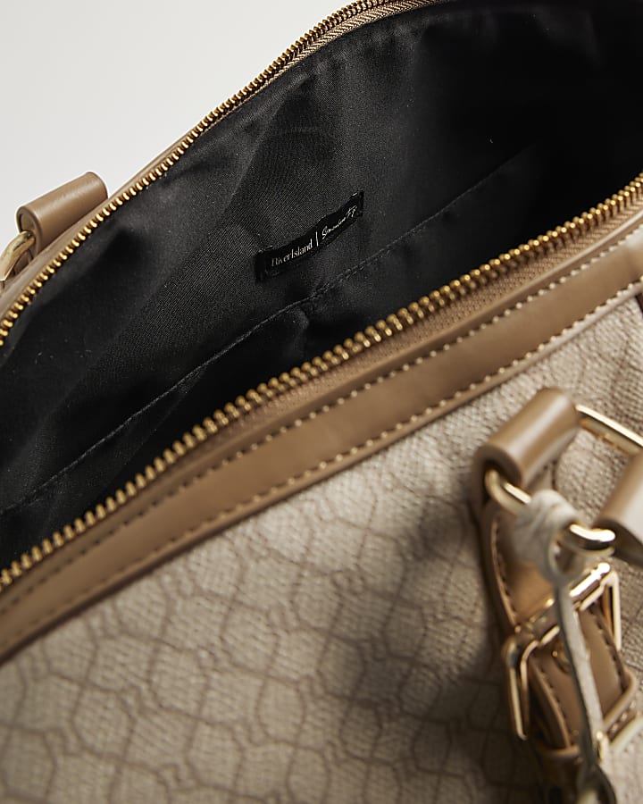 Beige Monogram Barrell Bundle Bag