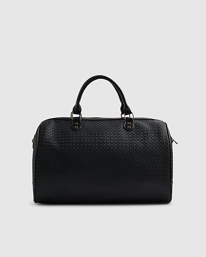 Black Webbing Front Monogram Barrell Bag