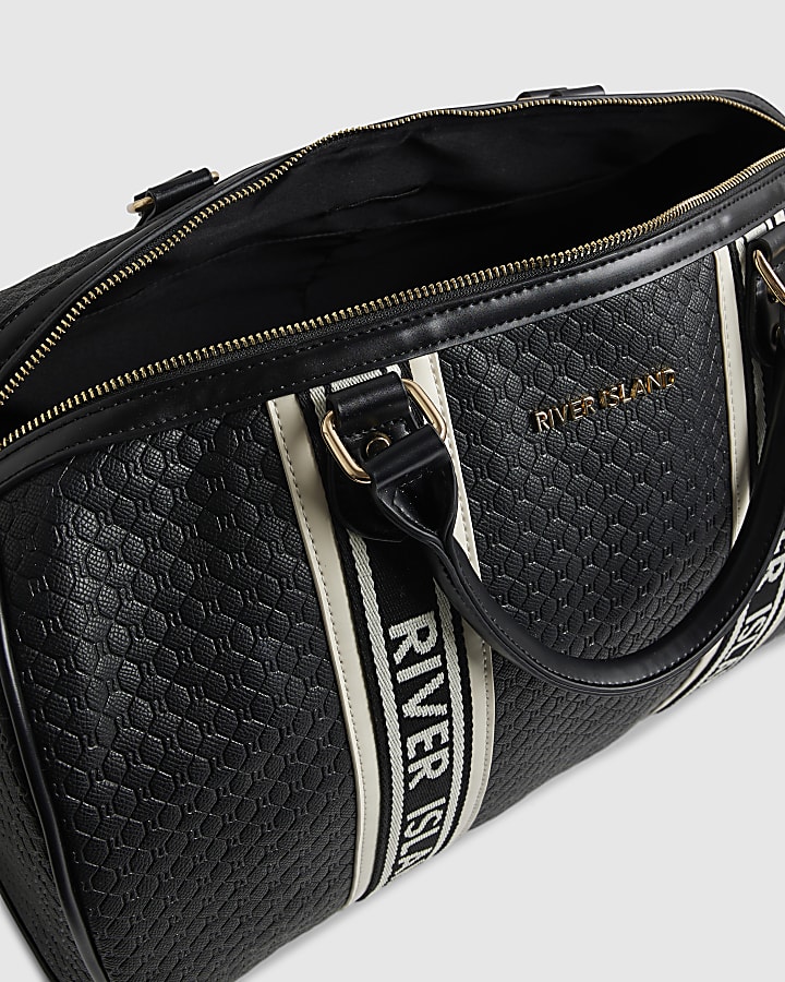 Black Webbing Front Monogram Barrell Bag