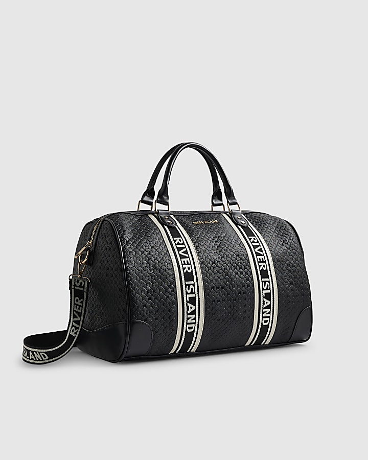 Black Webbing Front Monogram Barrell Bag