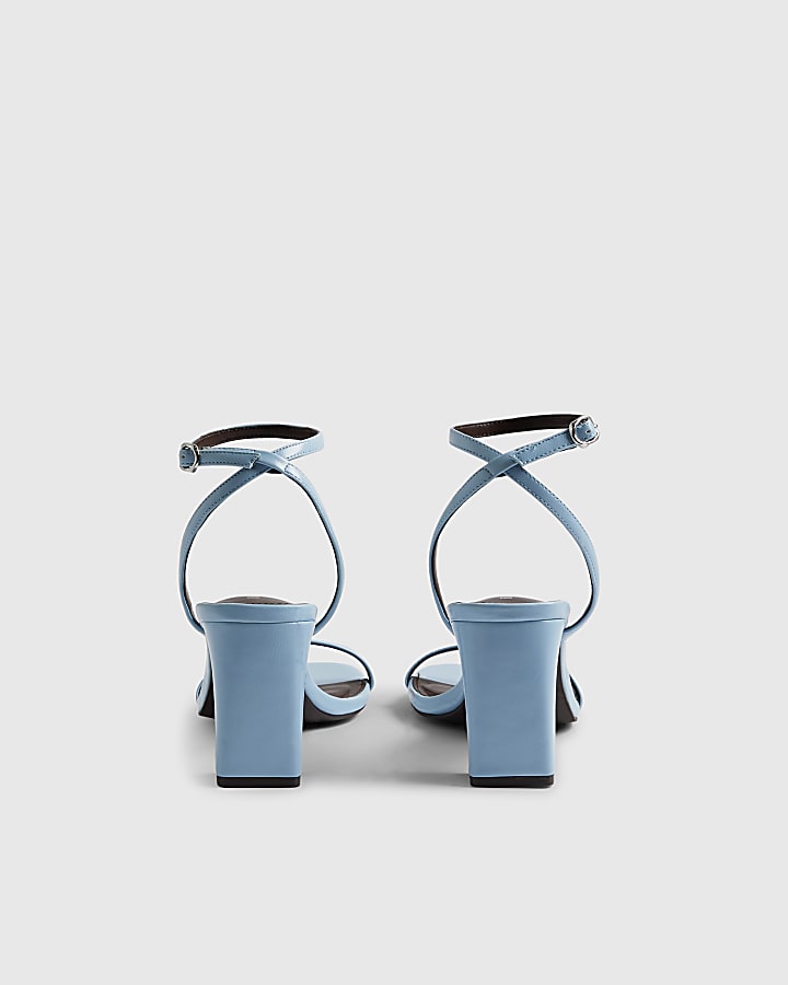 Blue Mid Block Heels