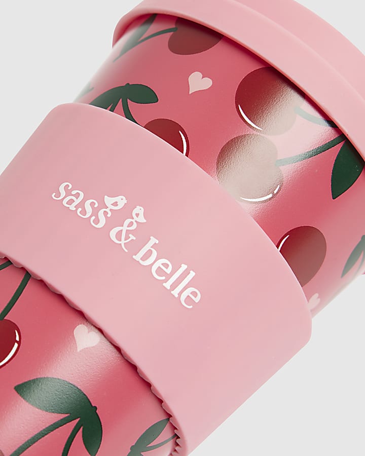 Pink Cherry Travel Coffee Cup