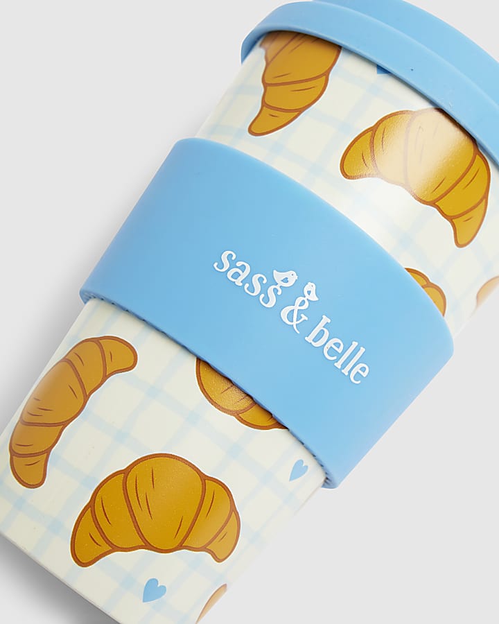 White Croissant Travel Coffee Cup