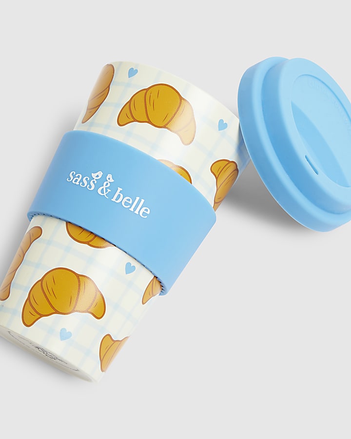 White Croissant Travel Coffee Cup