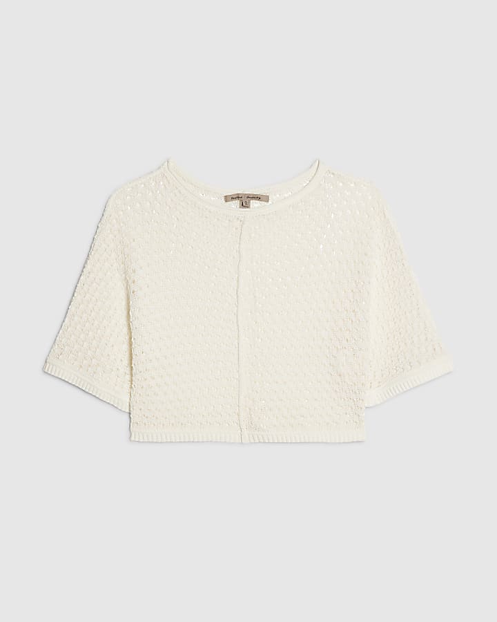 White Open Stitch T-Shirt