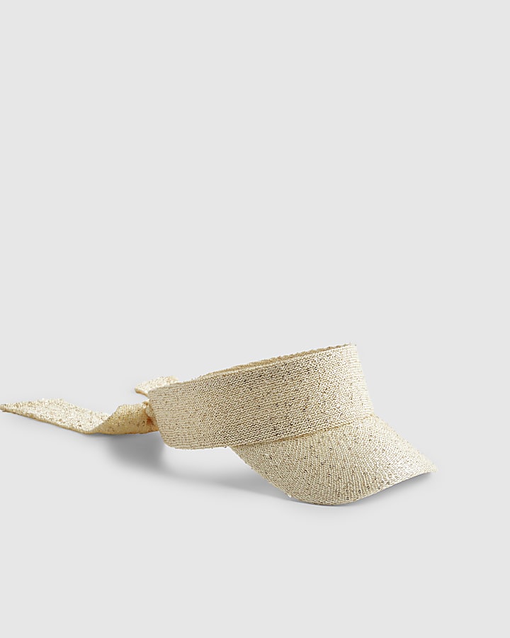 Gold Sequin Visor Hat
