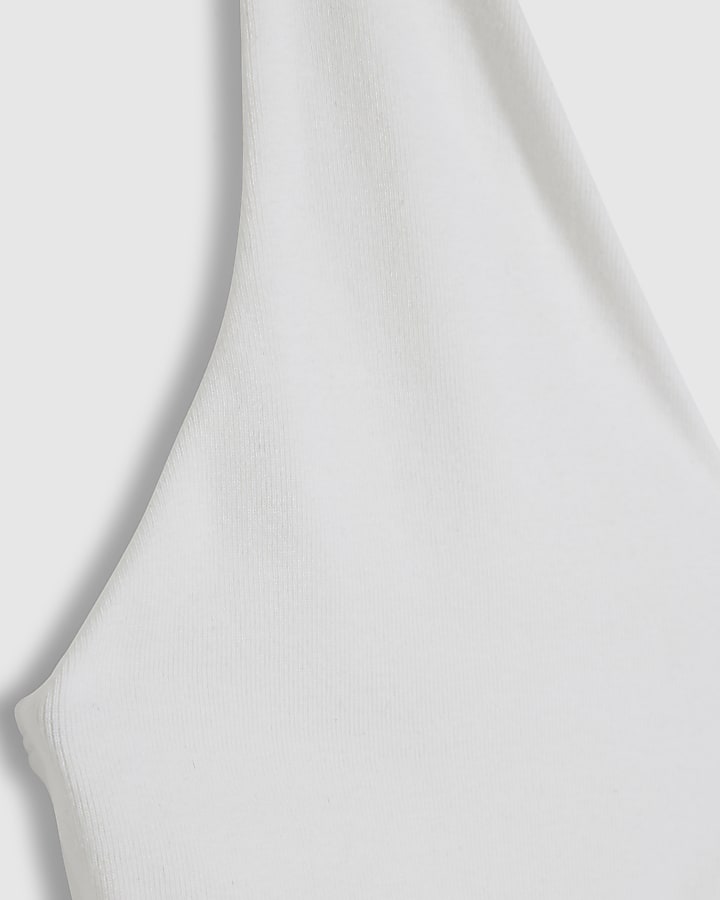 White Sleeveless Cotton Bodysuit