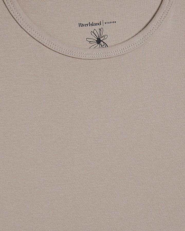 Beige Mini T-Shirt Dress