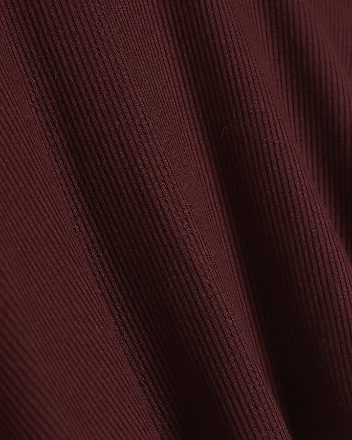 Red Peplum Halter Neck Pyjama Set