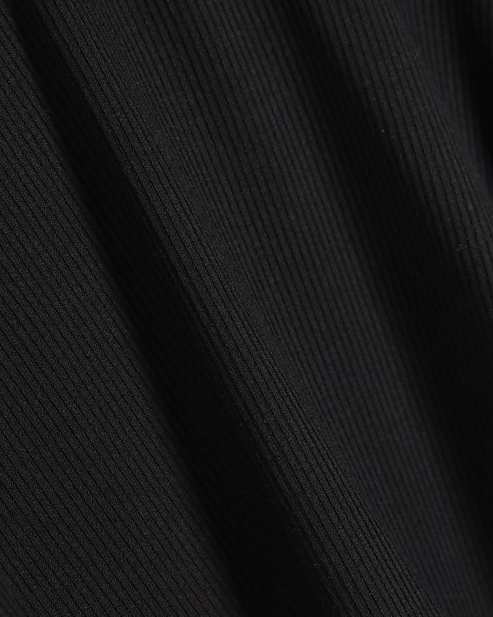 Black Peplum Halter Neck Pyjama Set