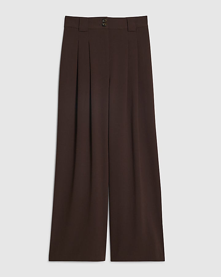 Brown Wide Leg Trousers