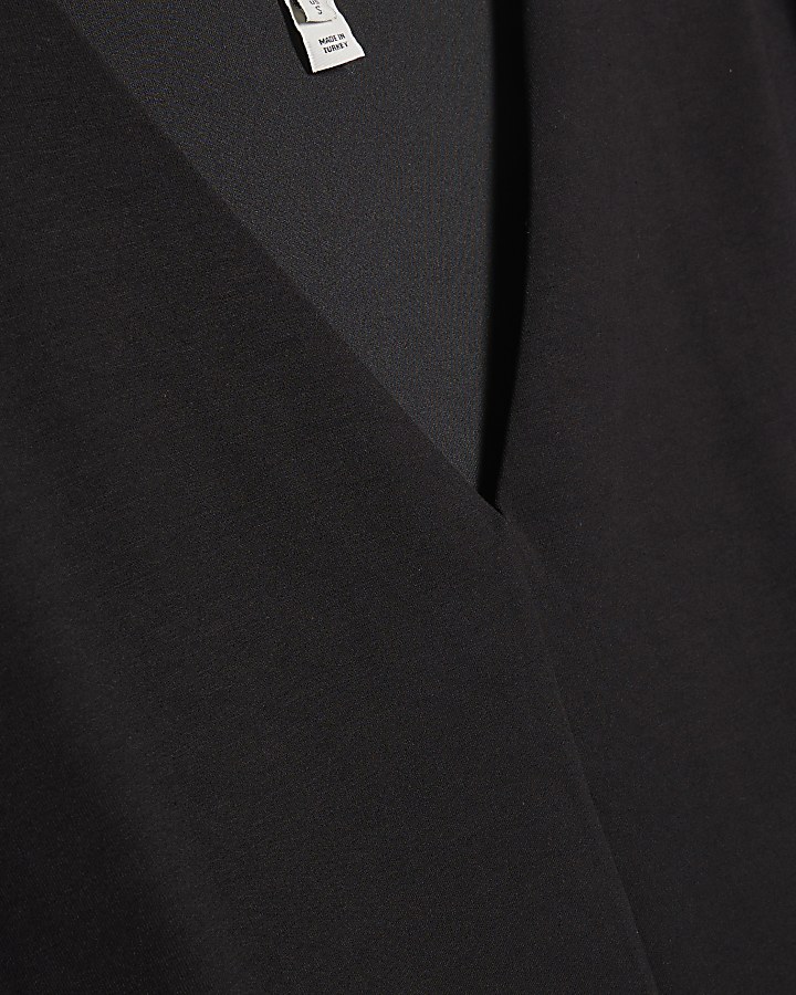 Black Tape Detail V Neck Tank Top