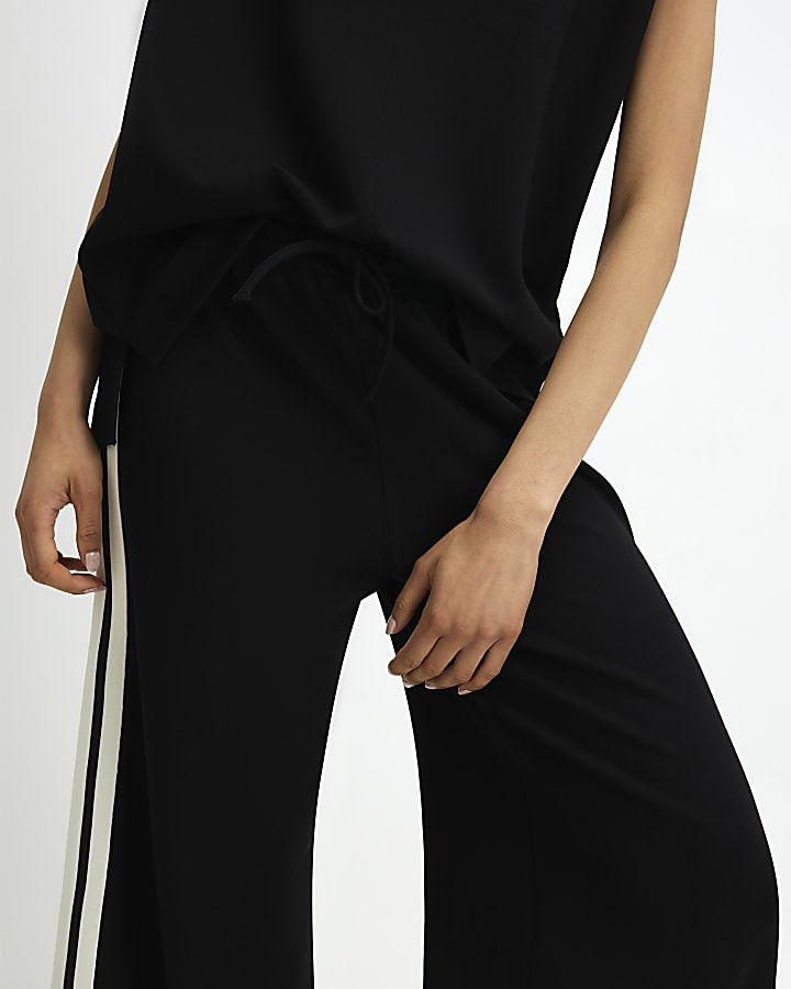 Black Side Tape Joggers