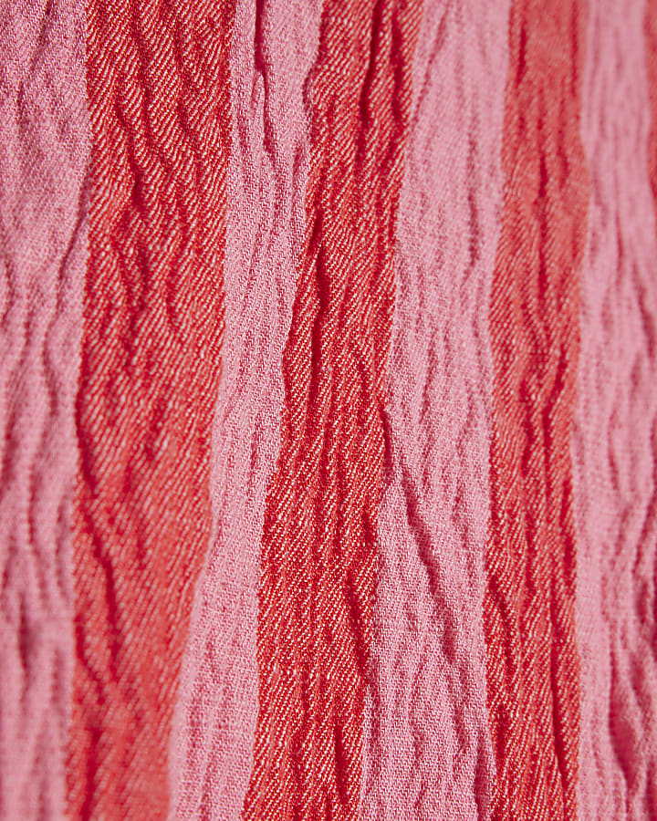 Pink Striped Scarf Top