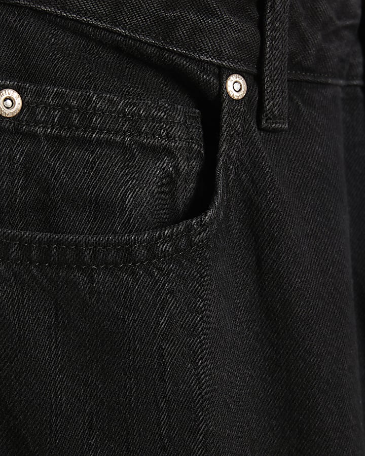 Black Classic Barrel Jeans