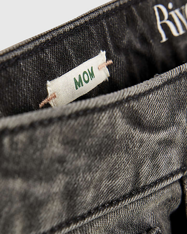 Black Mid Rise Mom Fit Sculpt Jeans