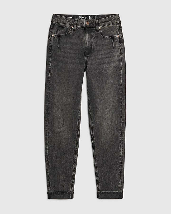 Black Mid Rise Mom Fit Sculpt Jeans