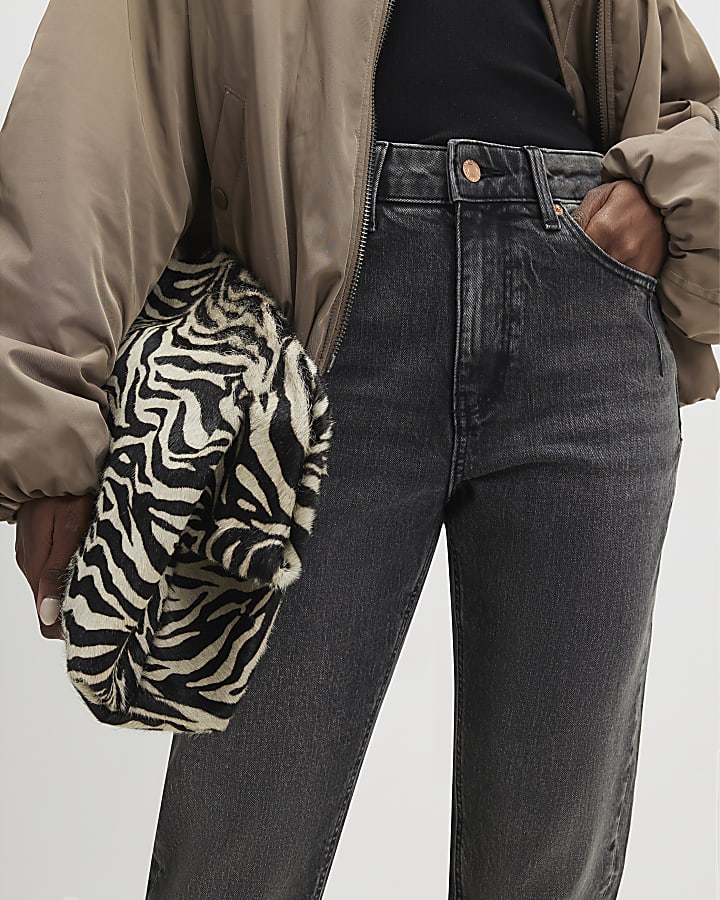 Black Mid Rise Mom Fit Sculpt Jeans