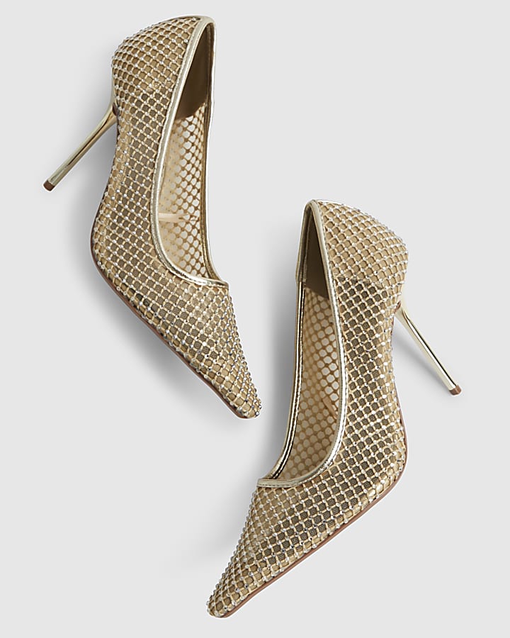 Gold Embellished Court Heels