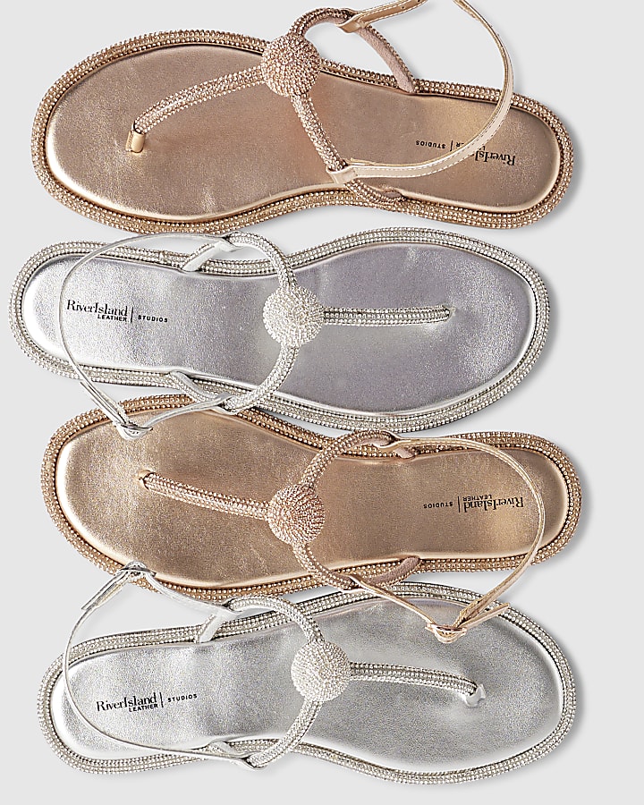 Silver Embellished Sandals