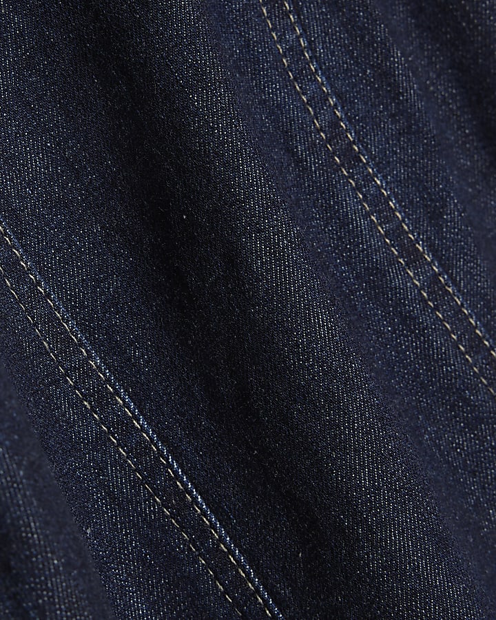 Blue Sculpt Bodycon Denim Midi Dress