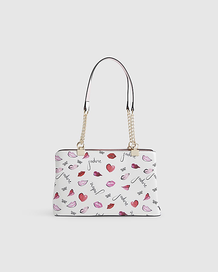 Cream J'adore Chain Handle Shoulder Bag