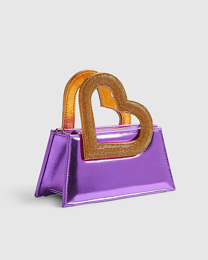 Purple Heart Handle Bag