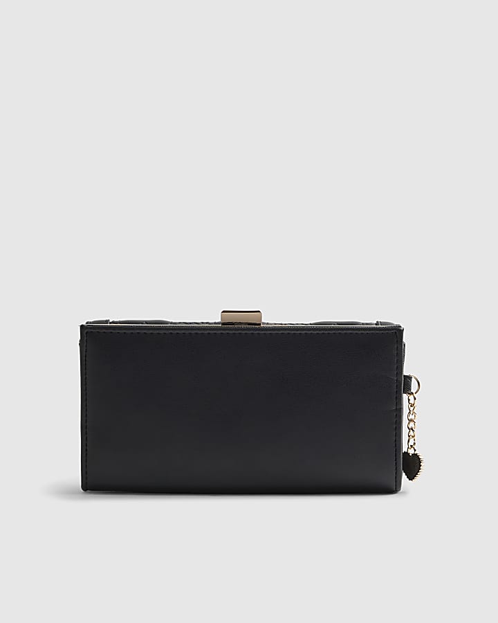 Black Heart Quilted Purse