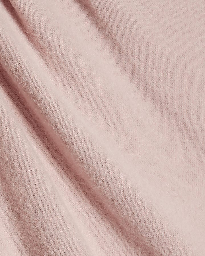 Pink Sleeveless Cosy Drape Top