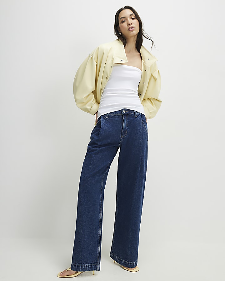 White Sleeveless Bandeau Top